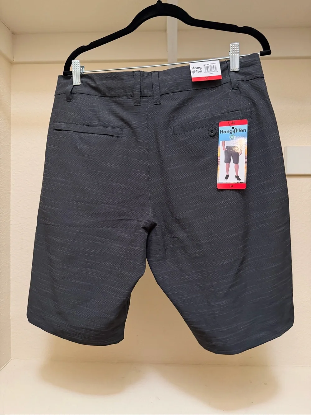 Hang Ten Black Men's Flat Front Shorts